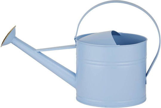 Zinc Watering Can 1.5l Light Blue Depth 35cm X Width 14cm X Height 25cm