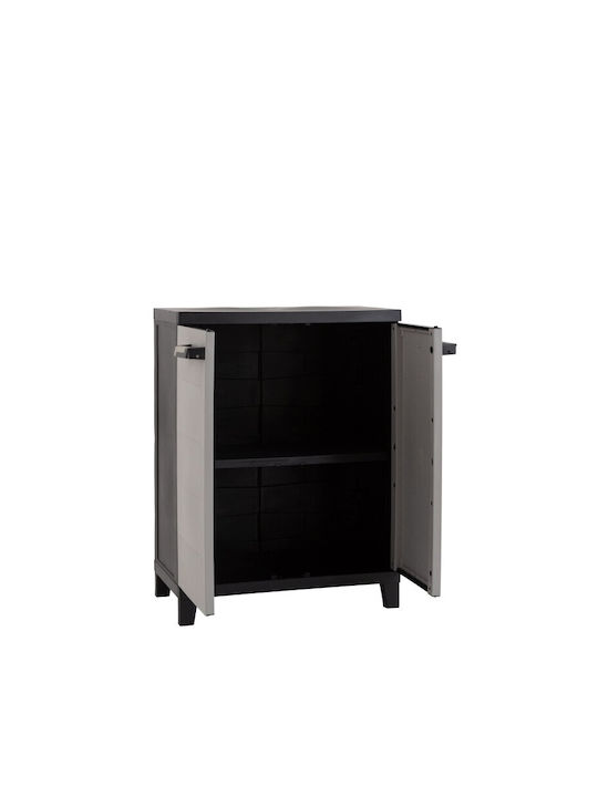 Doppeltüriger Kunststoff-Außenschrank 66x40x88cm
