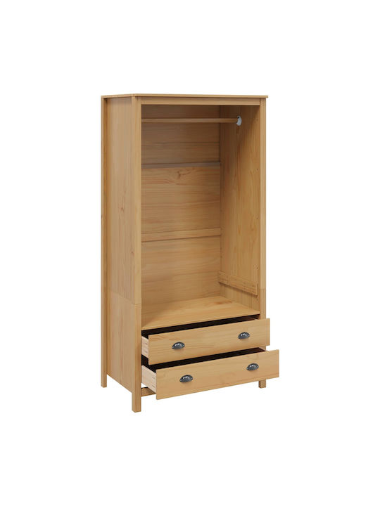 Single Door Wardrobe Brown 84x50x170cm