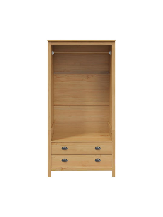 Single Door Wardrobe Brown 84x50x170cm