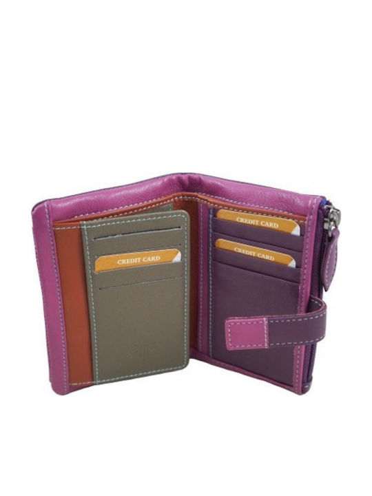 Klein Leder Damenbrieftasche Lila