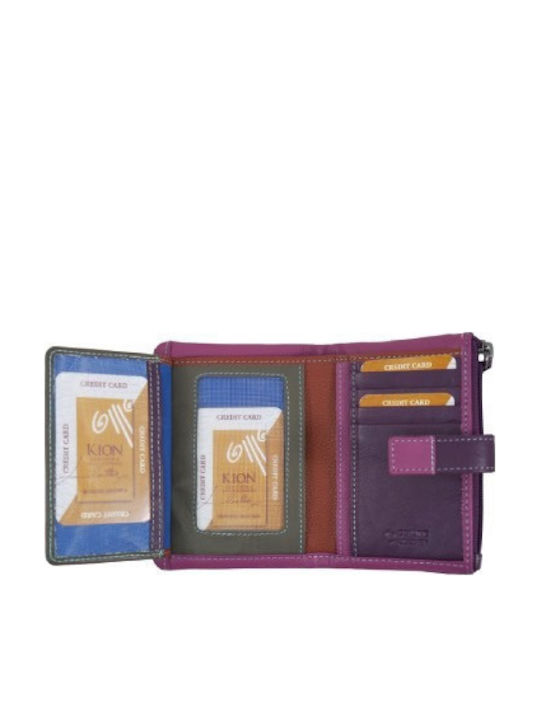Klein Leder Damenbrieftasche Lila