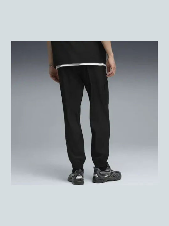 Cargo Glossy Black Sweatpants Trousers