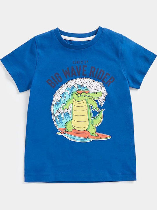 Bluza Pentru Copii Cu Mâneci Scurte Albastră