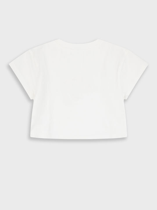 Energiers Kinderoberteile Crop Top Kurzärmelig Weiß