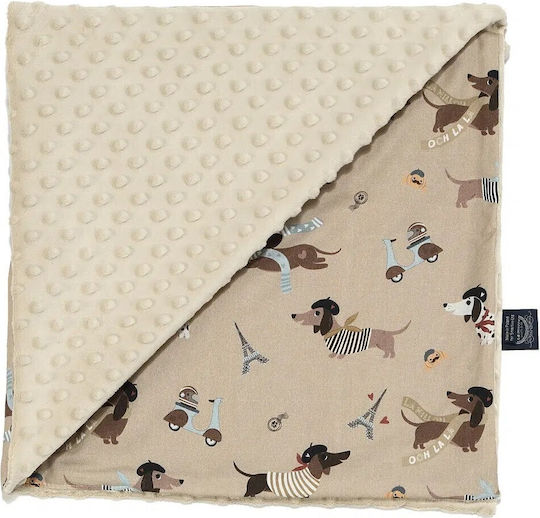 La Millou Baby Cot Blanket Minky Cotton Beige 110x140cm