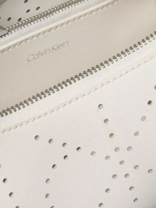 Monogram Leder Damenhandtasche Schulter Weiß