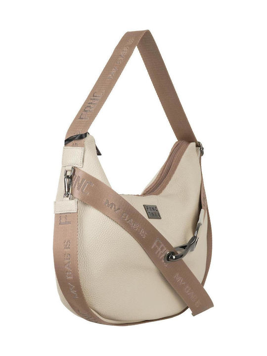 Damentasche Schulter Beige