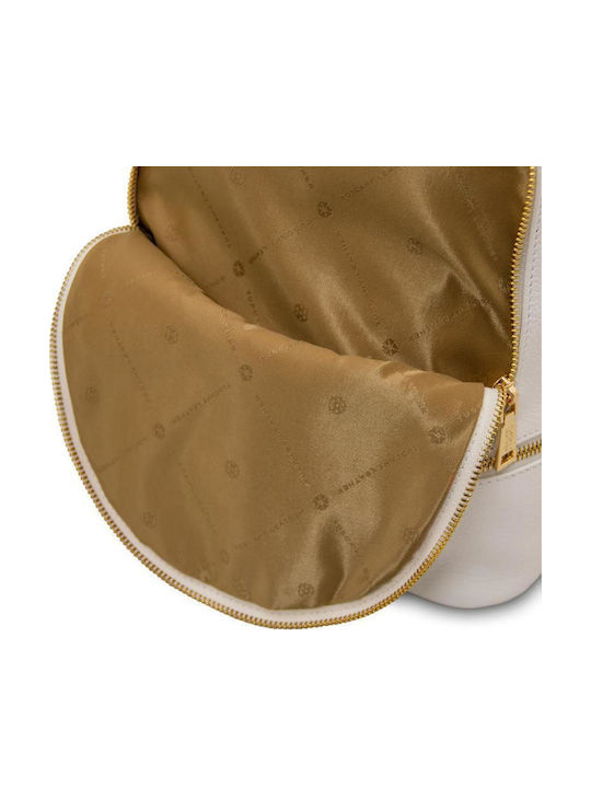 Leather Women's Backpack White