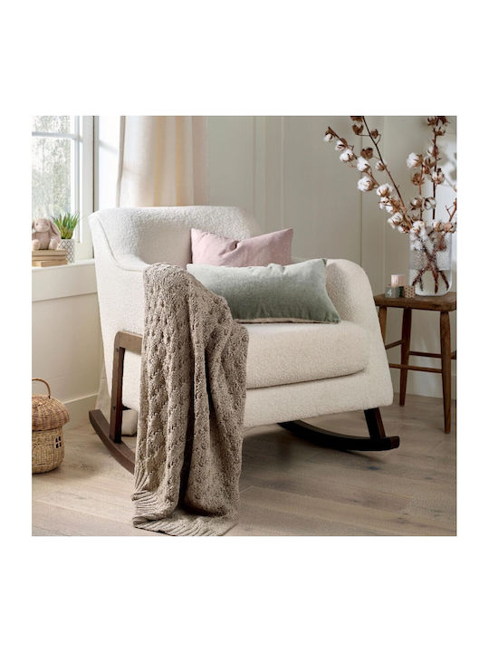 Mamas & Papas Knitted Nursery Swaddling Blanket Beige 70x90cm