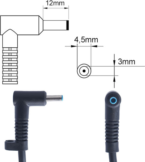 Laptop Charger 200W 19.5V 10.3A for HP with Detachable Power Cord
