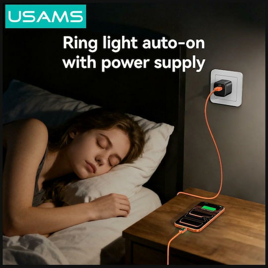 Usams Regular USB 2.0 Cablu USB-C bărbătesc - USB-A 18W Negru 1.2m (SJ772USB01)