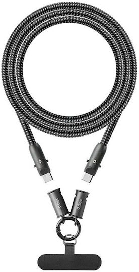 TTEC USB 2.0 Кабел USB-C Мъжки - USB-C 60W Захранване PD Черен 1.2m 2DK62S