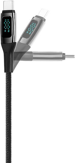 TTEC Alumicable USB 2.0 Cable USB-C male - USB-C 100W Μαύρο 1.5m 2DK57S