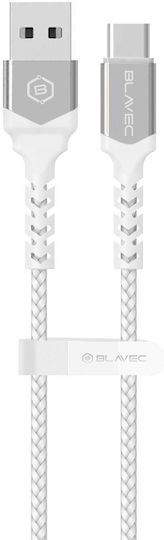 Blavec Raptor Geflochtenes USB 2.0 Kabel USB Typ-C männlich - USB-A 66W PD Weiß 3m