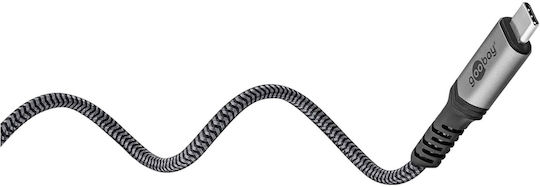 Goobay Braided USB 4 Video Cable USB-C male - USB-C 240W PD Μαύρο 1.8m 74213 Bulk