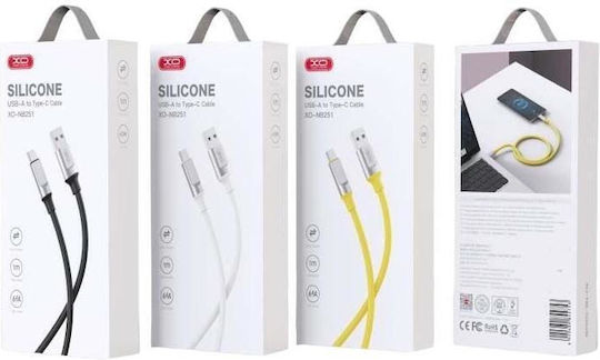 XO NB251 USB Typ-C Kabel USB 2.0 männlich - USB-A Gelbe 1m 16.005.0266