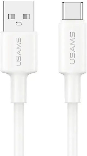 Usams USB 2.0 Cable USB-C Male - USB-A / USB-C 18W White 1m