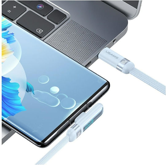 Usams USB 2.0 Cable USB-C Male - USB-C 100W PD White 1.2m