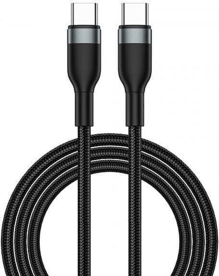 Wiwu USB 2.0 Cable USB-C Male - USB-C 100W PD Black 1.2m