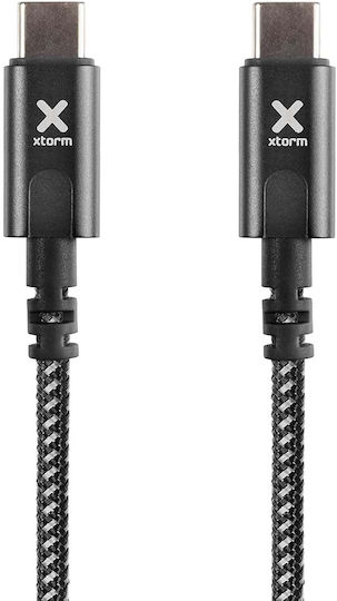 Xtorm CX2071 Braided USB 2.0 Cable USB-C male - USB-C PD Μαύρο 1m