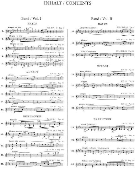 Edition Peters Sonaten Album I Klavier Εκδόσεις Peters Sheet Music for Piano