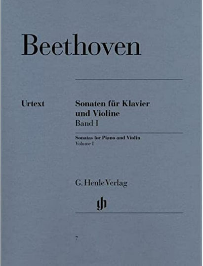 G. Henle Verlag Ludwig Van Beethoven - Sonatas For Piano And Violin Vol I Παρτιτούρα για Πιάνο