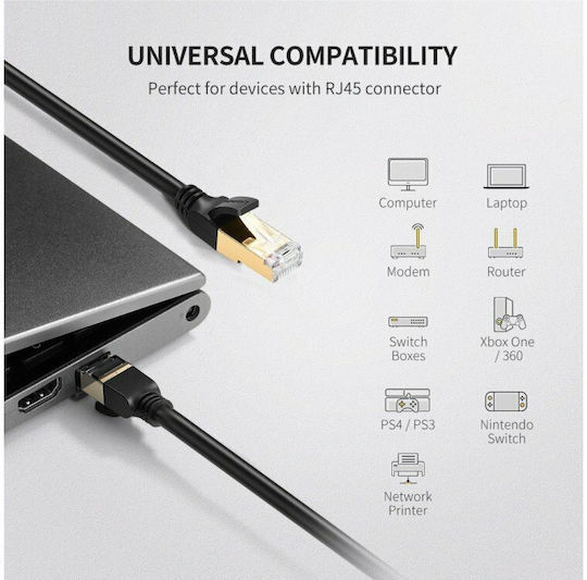 Ugreen S/FTP Cat.7 (10Gbps) Ethernet Network Cable 1m Black