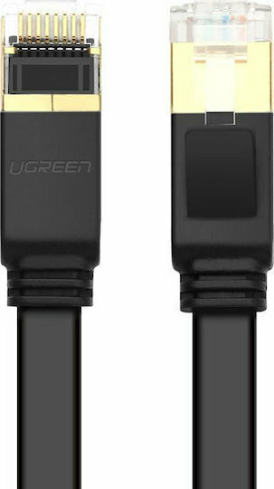 Ugreen Cablu De Rețea Ethernet Flat U/FTP (STP) Cat.6a (Gigabit) 15m Negru