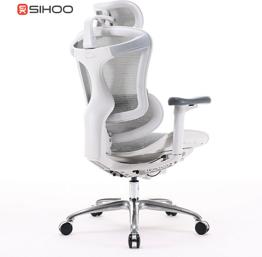 Sihoo Doro C300 Bürostuhl mit Einstellbaren Armen Off Weiß