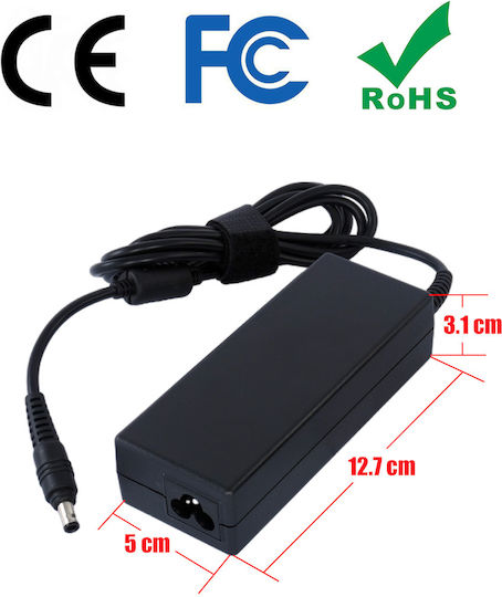 Laptop Charger 90W 19V 4.74A for Samsung with Detachable Power Cable