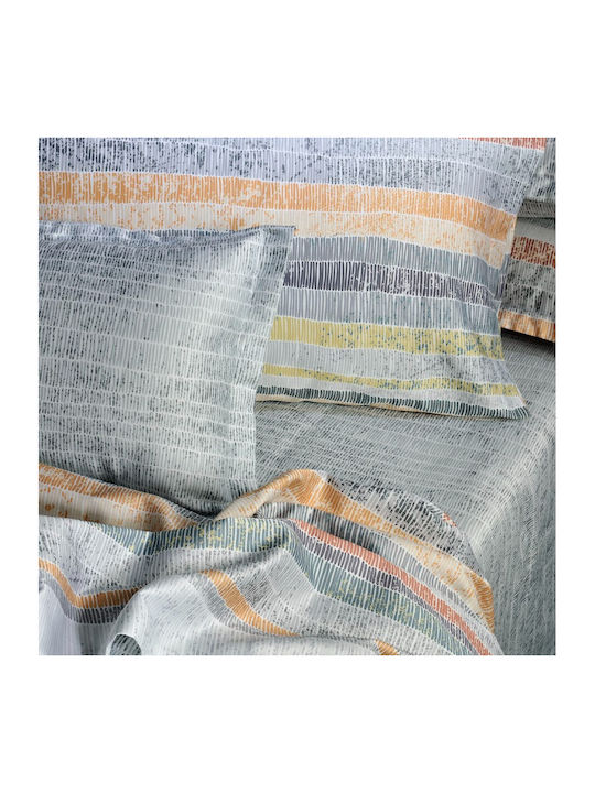Down Town Home Down Town Home Cotton Satin Duvet Cover Set 170x240cm Single with Pillowcase Nomad Orange