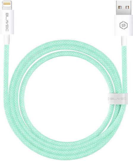 Blavec Braided USB-A to Lightning Cable Πράσινο 2m