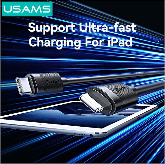 Usams USB-C zu Lightning Kabel 30W Schwarz 1m (SJ781USB01)