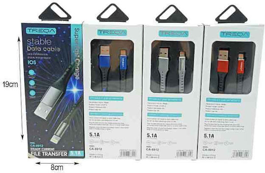 Treqa Charging Usb USB-A to Lightning Cable 1m (CA-8912)