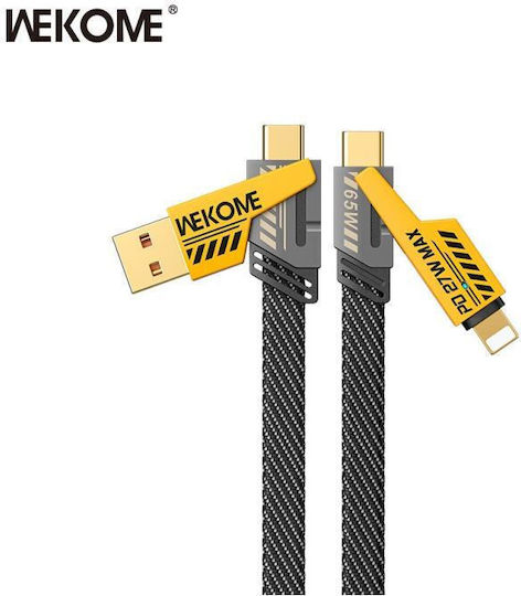 WK USB-A zu Lightning Kabel 65W Schwarz 1m (WDC-25)