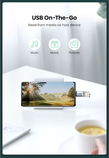 Ugreen US270 Конвертор USB-C мъжки към USB-A женски Сив 1бр
