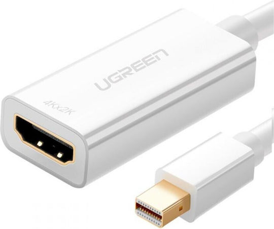 Ugreen MD112 Μετατροπέας mini DisplayPort male σε HDMI female Λευκό 1τμχ