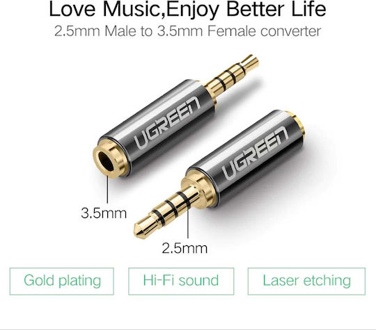 Ugreen Μετατροπέας 2.5mm male σε 3.5mm female (20501)