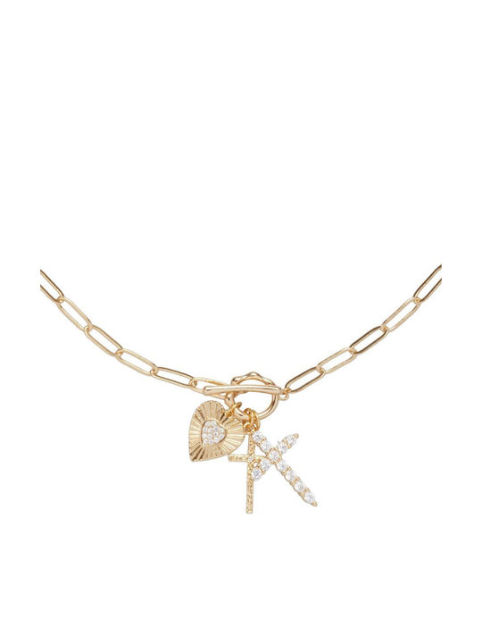 U.S. Polo Assn. Necklace Made of Gold Plated Steel U.S. Polo Assn. Necklace Made of Gold Plated Steel
