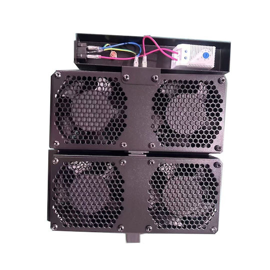 Cooling Unit 4 Fans Thermostat Power On Tsfan-s4 Floor Standing Rack Cabinet 600x800mm