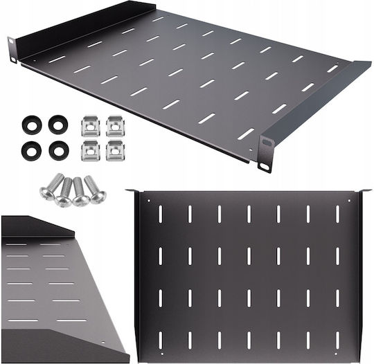 Stalflex Rack Shelf 19" 1u 350mm Black S-rsf19-1u-350b