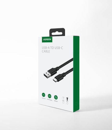Ugreen Us287 USB 2.0 Cable USB-C male - USB-A 60W PD Μαύρο 1m 60116