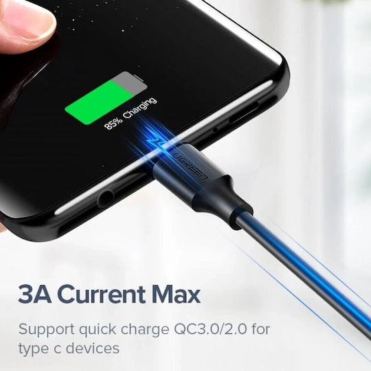 Ugreen Us287 USB 2.0 Cable USB-C male - USB-A 60W PD Μαύρο 1m 60116