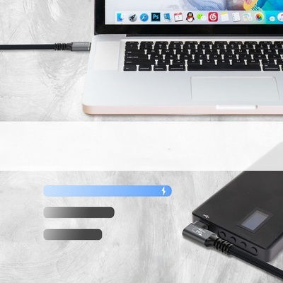 Wozinsky Video Cable USB-C male - Thunderbolt 4 240W PD Μαύρο 1m