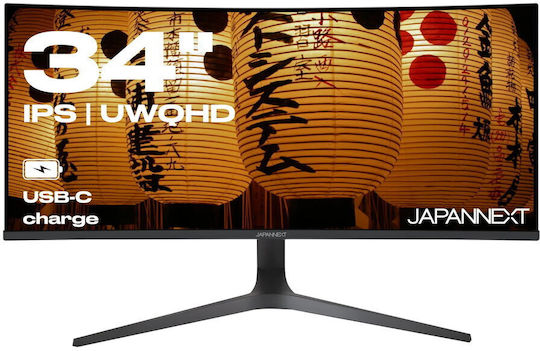 Japannext JN-IPS340UWQHD60C-C65W-HS Ultrawide IPS HDR Curved Monitor 34" QHD 3440x1440