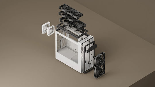 HAVN BF 360 Flow Gaming Midi Tower Κουτί Υπολογιστή με Πλαϊνό Παράθυρο Λευκό