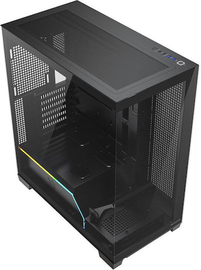 Modecom Volcano Stellar Plus Gaming Midi Tower Κουτί Υπολογιστή με Πλαϊνό Παράθυρο Μαύρο