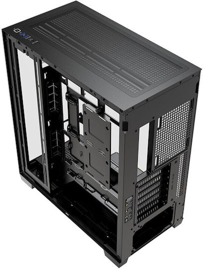 Modecom Volcano Stellar Plus Gaming Midi Tower Κουτί Υπολογιστή με Πλαϊνό Παράθυρο Μαύρο