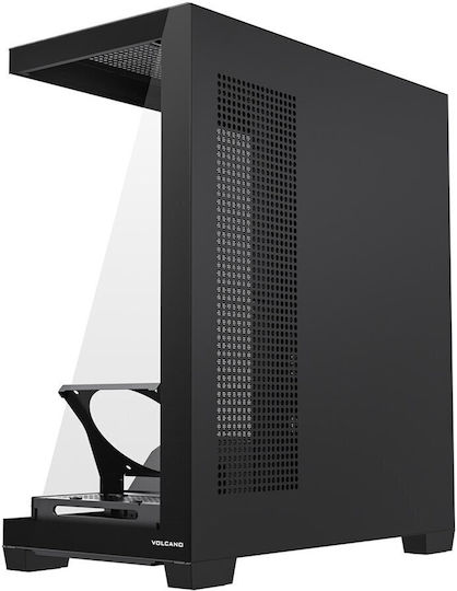 Modecom Volcano Stellar Plus Gaming Midi Tower Κουτί Υπολογιστή με Πλαϊνό Παράθυρο Μαύρο